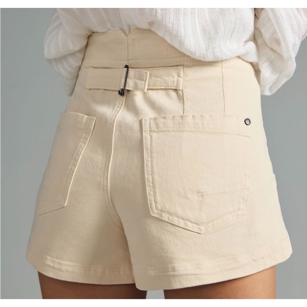 Anthropologie Pilcro The Kit High-Rise Utility Shorts Tan Khaki Size 31 - Picture 4 of 12
